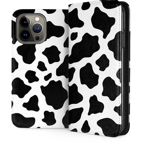 Cow Print iPhone 15 Pro Max Folio Case
